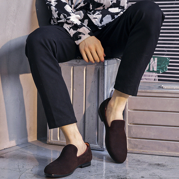 Spring New Men's Shoes Men's Bean Shoes Korean Edition Versatile Matte Leather Lefu Shoes One Step Step Men's Shoes Whol
