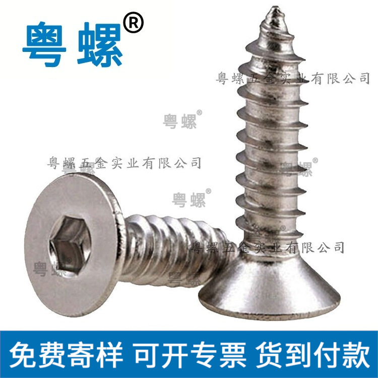 304不锈钢沉头内六角自攻螺丝 KA平头内六角自攻螺钉M3 M4 M5 M6