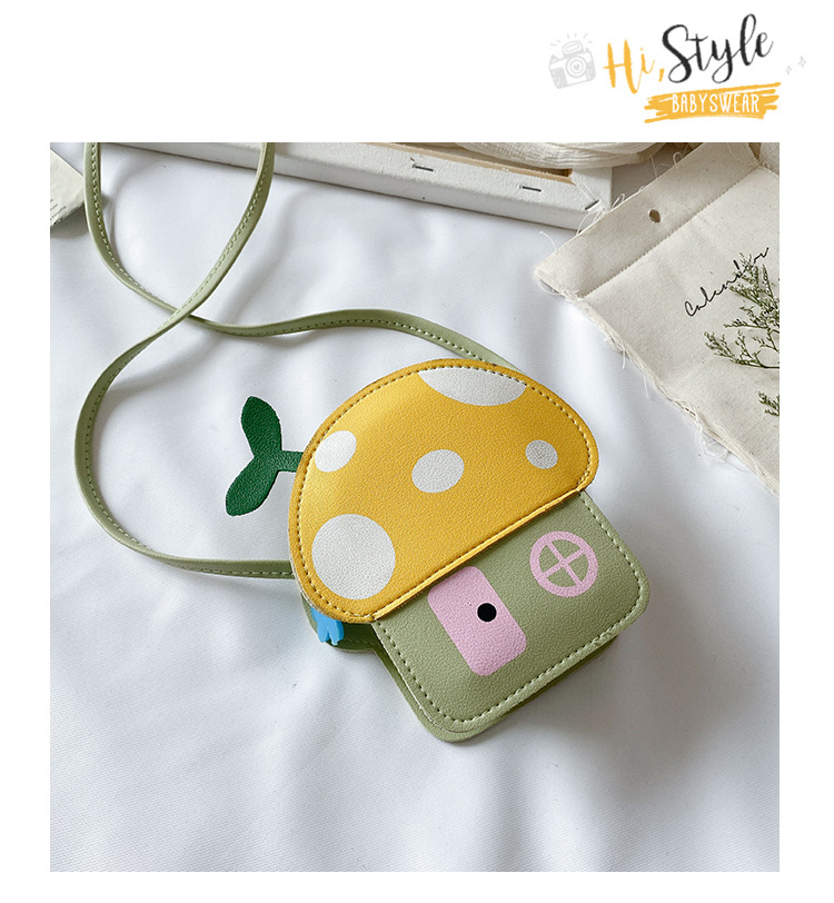 Children's Cute Mushroom Pu Diagonal Bag Wholesale Nihaojewelry display picture 1