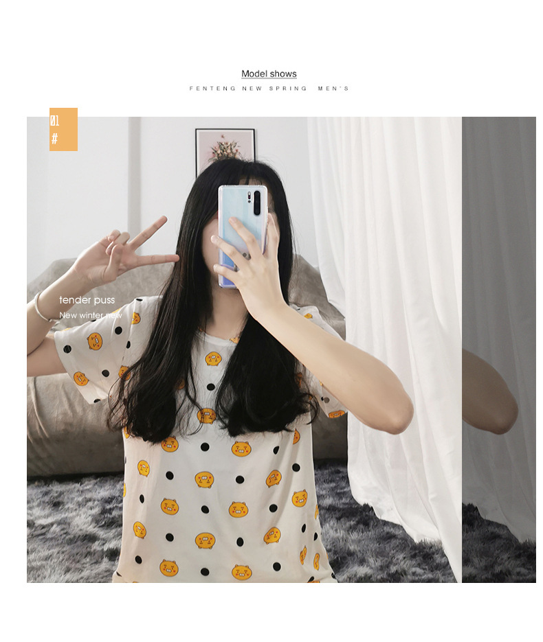 S小熊头短袖套装_09