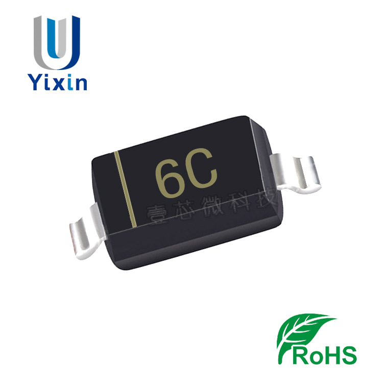 国产替代 MM1Z51V SOD-123 0.5W 51V 丝印6C 1206封装稳压二极管
