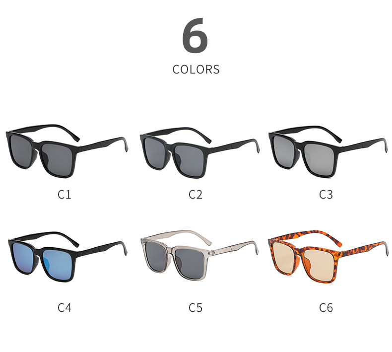 Unisex Casual Solid Color Ac Square Full Frame Sunglasses display picture 1