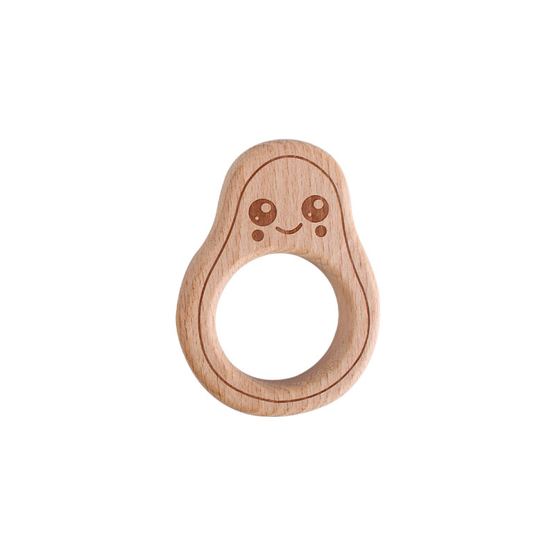 Suministros para bebés de dibujos animados haya aguacate juguete teether bebé Seguridad Protección del Medio Ambiente dientes molienda palo DIY Accesorios