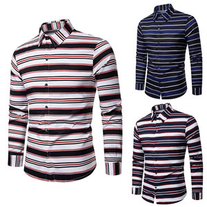 New long sleeve shirt popular print Stripe Shirt