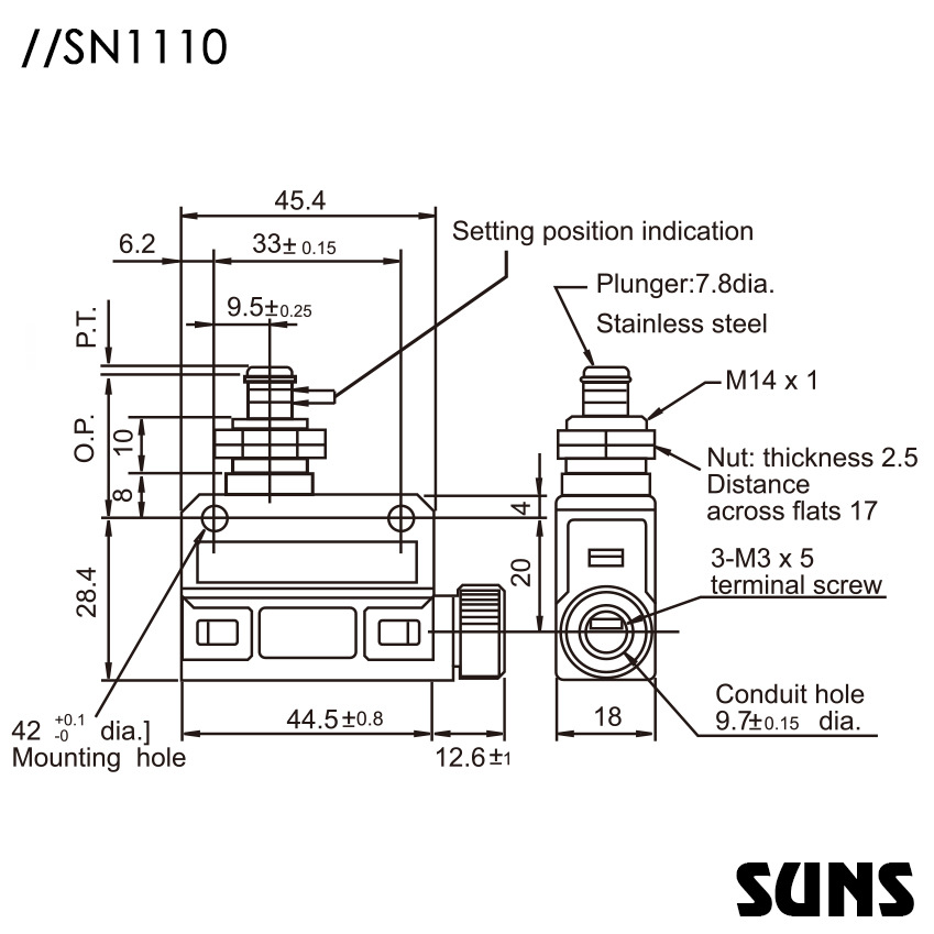 SUNSʵܷʽλSN1110ߴͼ