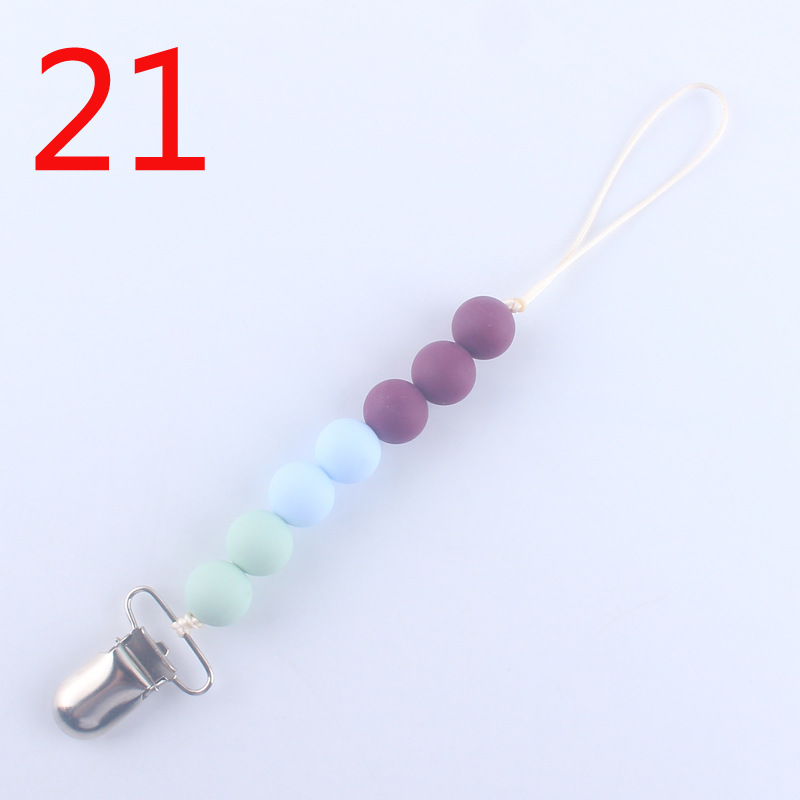 Silicona calmante chupete cadena bebé mordedor chupete clip cadena mordedor amoladora cadena anti-caída cadena anti-perdida Nuevo