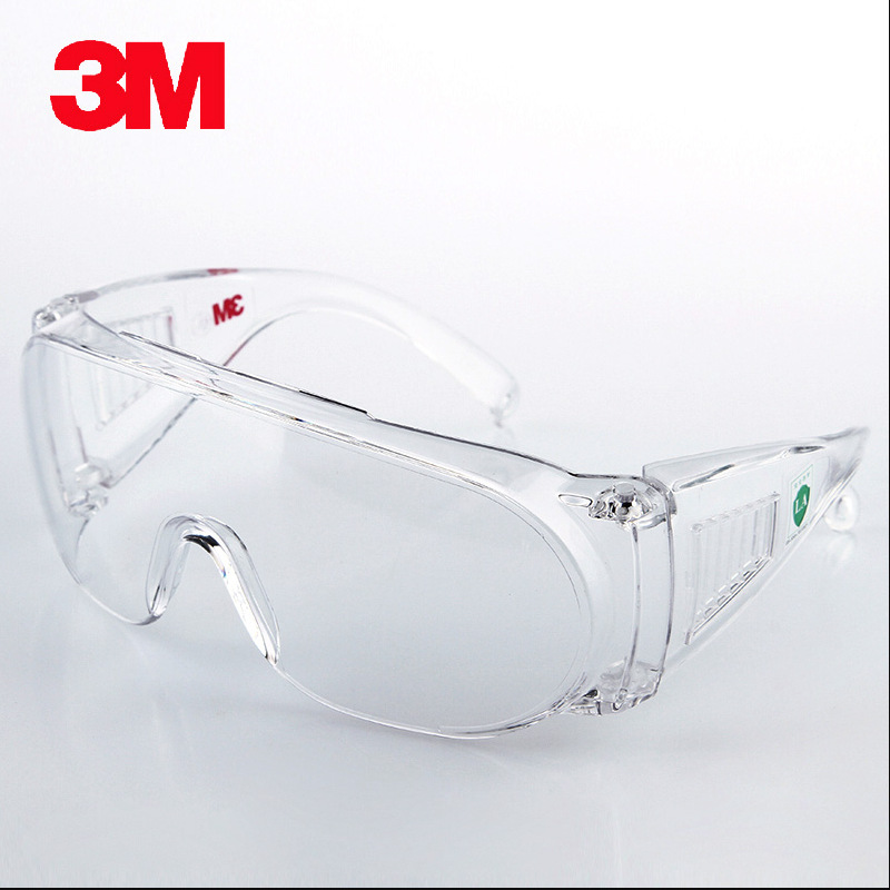 3M1611HC visitantes gafas lente plana a prueba de UV anti-arañazos ala lateral de ventilación anti-Splash anti-polvo