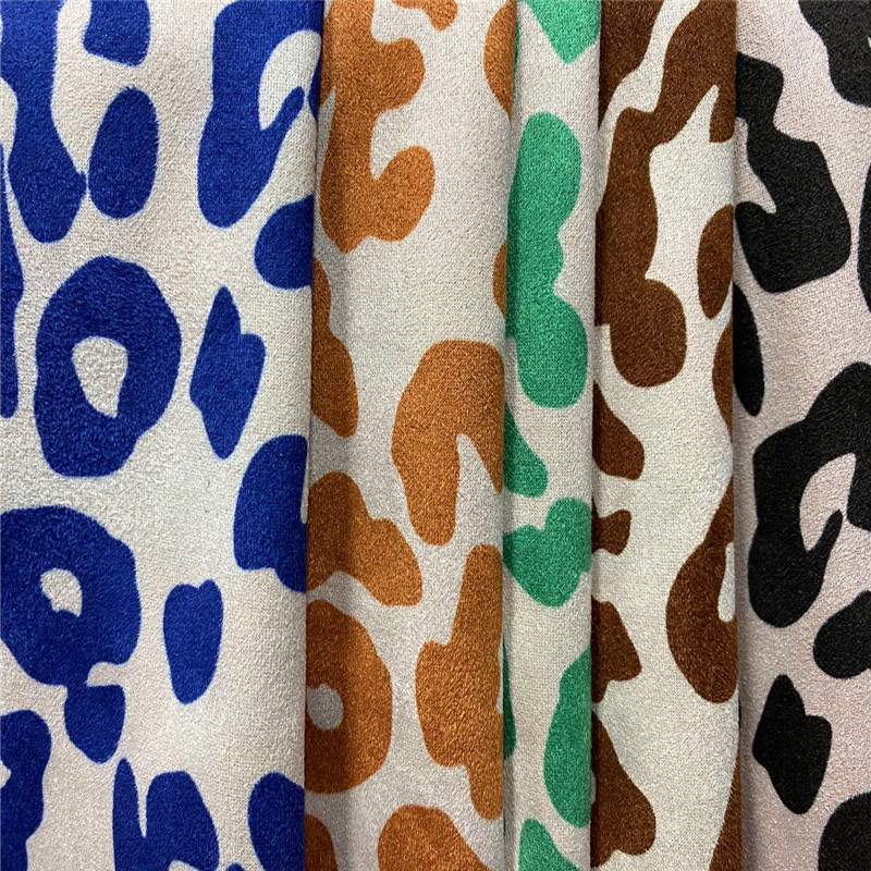 豹纹鹿皮绒系列之立体绒印花