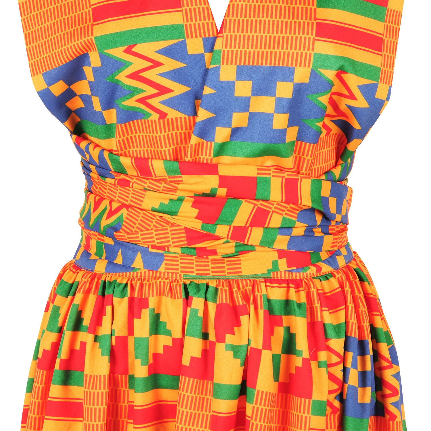 women s digital printing African style high waist dress nihaostyles clothing wholesale NSMDF71156