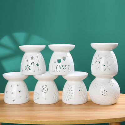 跨境专供陶瓷小号香薰炉 镂空香薰精油 创意家居工艺品 多款现货|ru