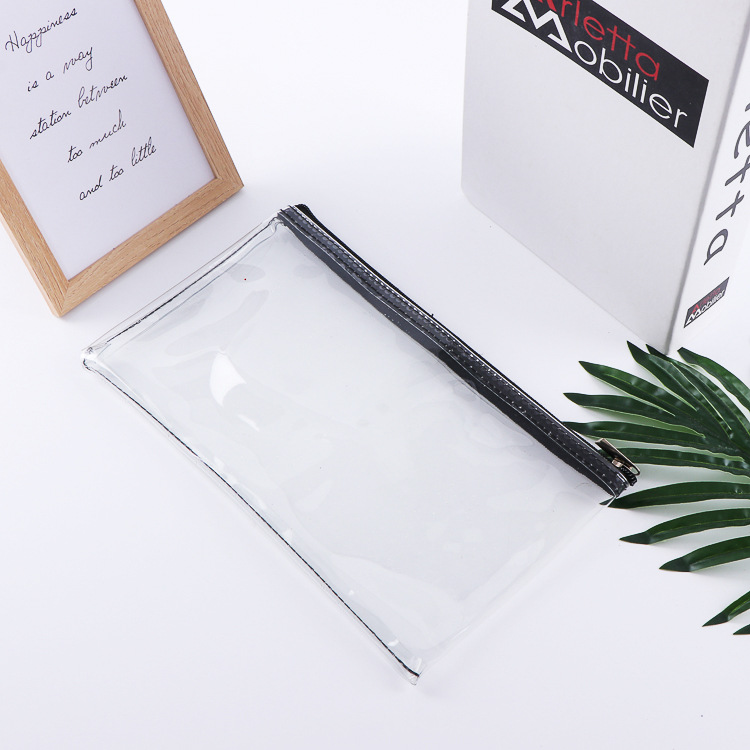 现货批发防水pp拉链袋化妆品整理收纳包PVC塑料包装袋手提密封