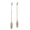 Earrings from pearl, European style, wholesale