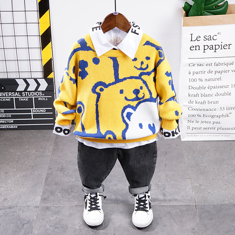2021 Spring and Autumn New Korean cartoon sweater BY4063 letter shirt D1392 jeans ZY3406