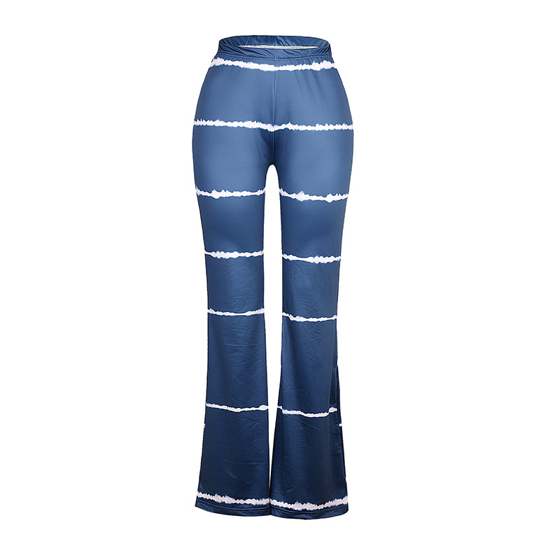 loose casual printed flared trousers NSKX8448