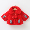 Cloak, children's trench coat girl's, fleece jacket, top, increased thickness, children's clothing