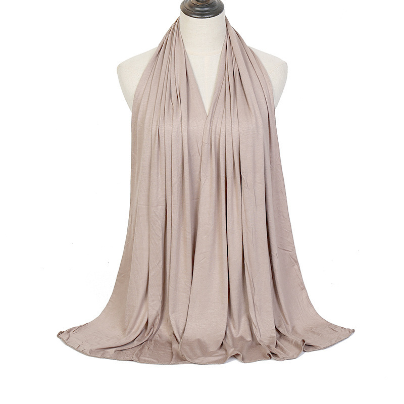Plain Elastic Jersery Cotton Hijab Shawl Women Jersey Scarf|undefined