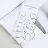 Earrings, set, silver needle, European style, simple and elegant design, silver 925 sample
