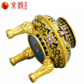 现货供应6寸镂空三足小香炉 熏香香炉 景泰蓝工艺镂空小香炉