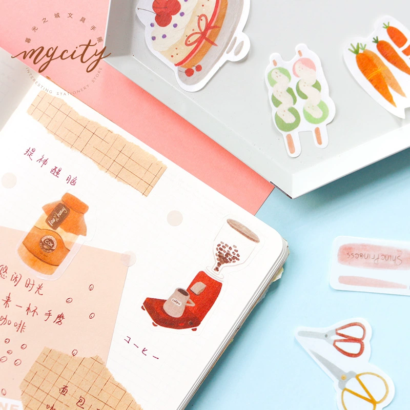 Life Aesthetic Series Cute Patch Paper Handbook DIY Decoration Sticker Handmade Diary and Paper Decoration Post