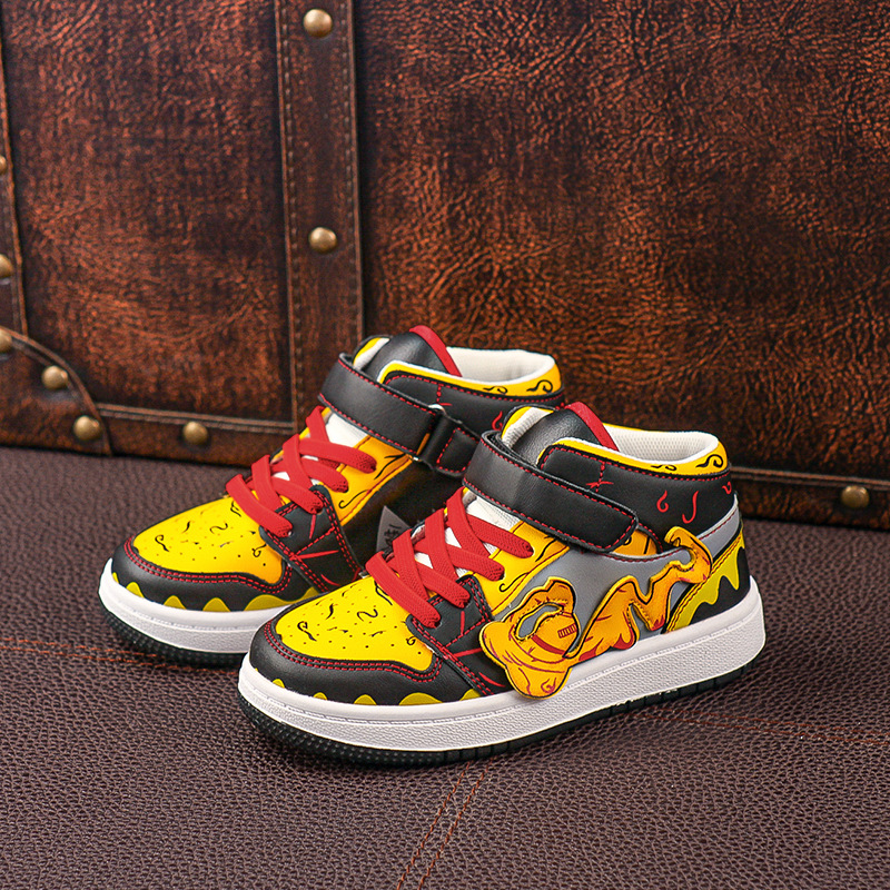 2020秋季新款韩版男童女童运动鞋透气儿童高帮板鞋宝宝时尚防滑鞋