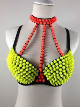 Factory Direct Nightclub Nail Bra Angel Wings Bra Top Bar Dancer Costume Handmade Bra