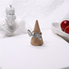 Three dimensional adjustable small design ring, light luxury style, on index finger, internet celebrity, trend of season