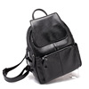 Backpack, fashionable universal capacious leather shoulder bag for traveling, genuine leather, 2022 collection, Korean style, anti-theft