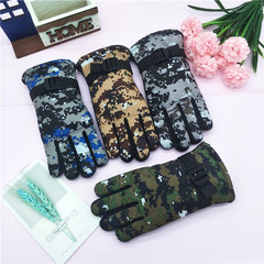 Winter Fleece Lined Thinsulate Insulated Kids Gloves for 8-12 Year Olds, Fashionable Camouflage Pattern, Boys and Girls Snow Ski Gloves