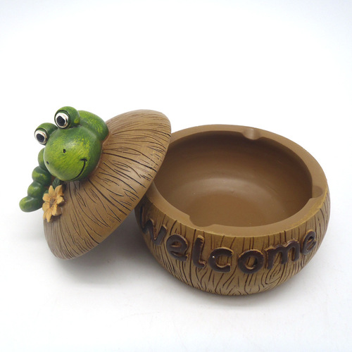 Cross-border foreign trade creative cartoon personality animal ashtray resin crafts ornaments home furnishings