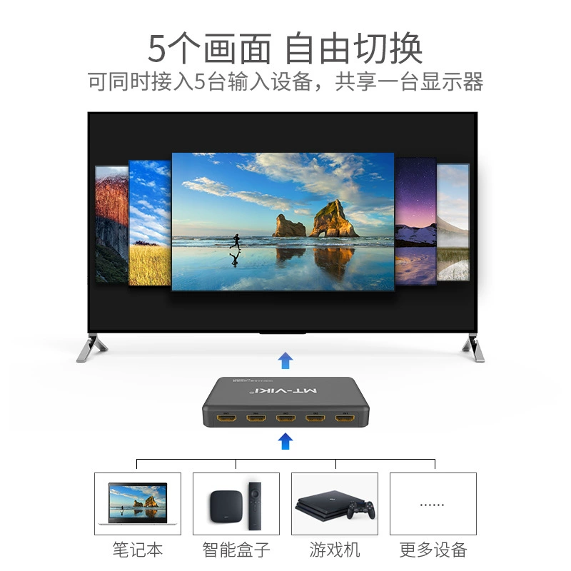 Magoto Roumo HDMI переключатель пять входов и один выпуск 2.0 HD 4K60Гц компьютерное видеосечение экран 5 входов 1 выход 1 выход