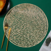 Christmas hot golden starry sky PVC hollow plastic meal cushion table decoration thermal insulation disk Placemat