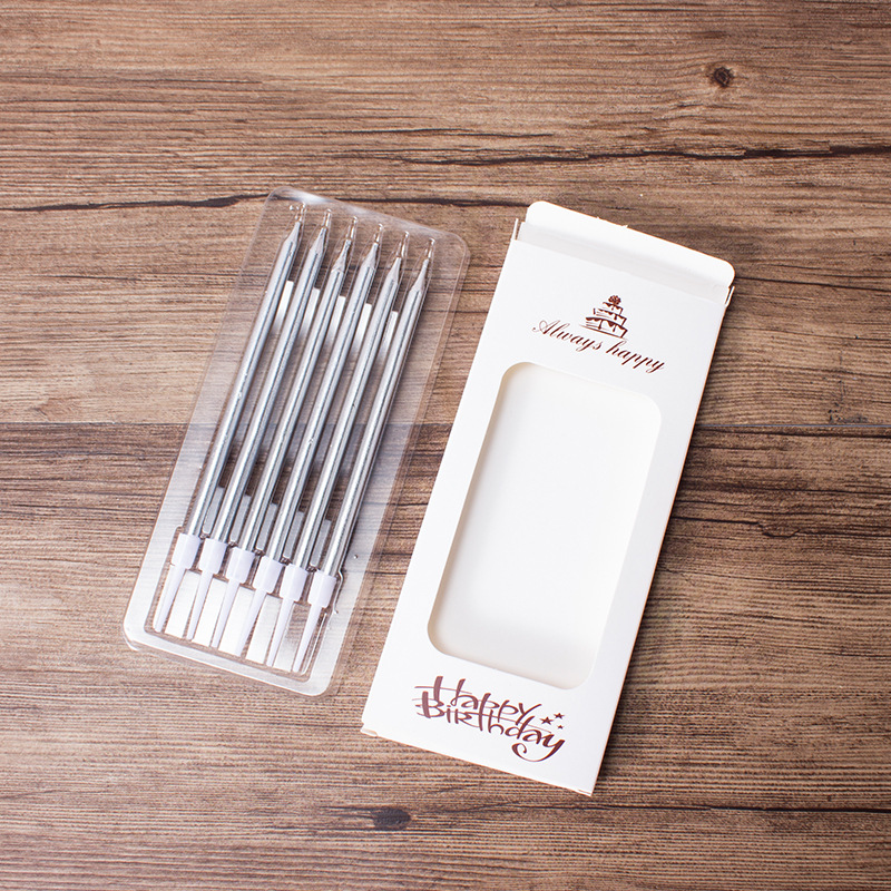 银色烫金蜡烛6只