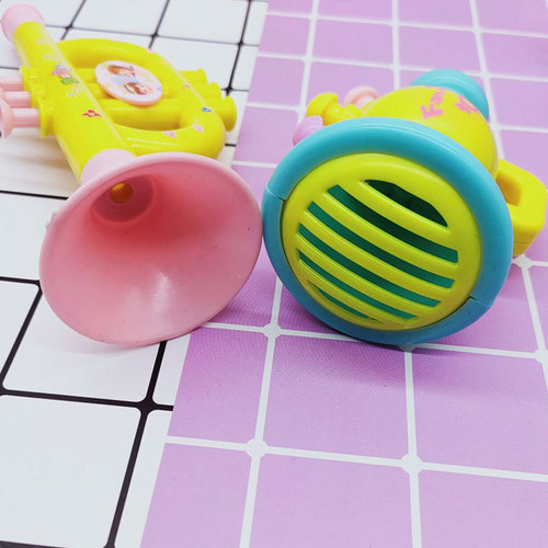 Blowable music toy trumpet plastic BB educational early education children's trumpet toy wind instrument baby