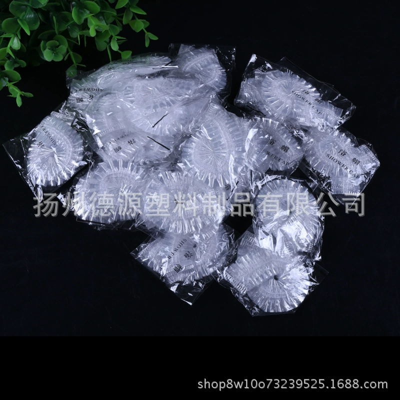 Одноразовая шапочка для душа пластиковая Водонепроницаемая очень толстая Гостиничный отель Гостевая комната ПЭ независимая упаковка заводской заказ