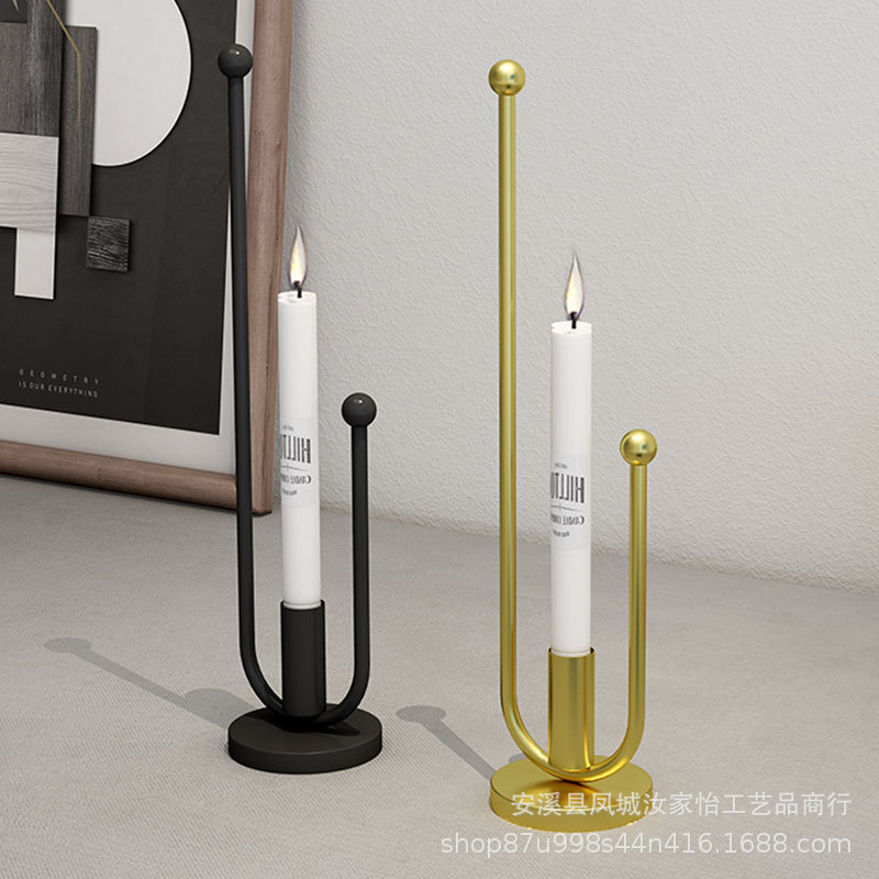 跨境北欧风铁艺圆形蜡烛器墙上烛台装饰摆件立体创意金属挂件批发