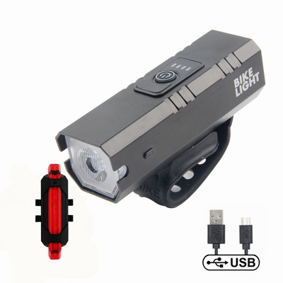 新款高亮T6自行车灯 usb充电多功能电显充电宝红蓝警示户外骑行灯|ms