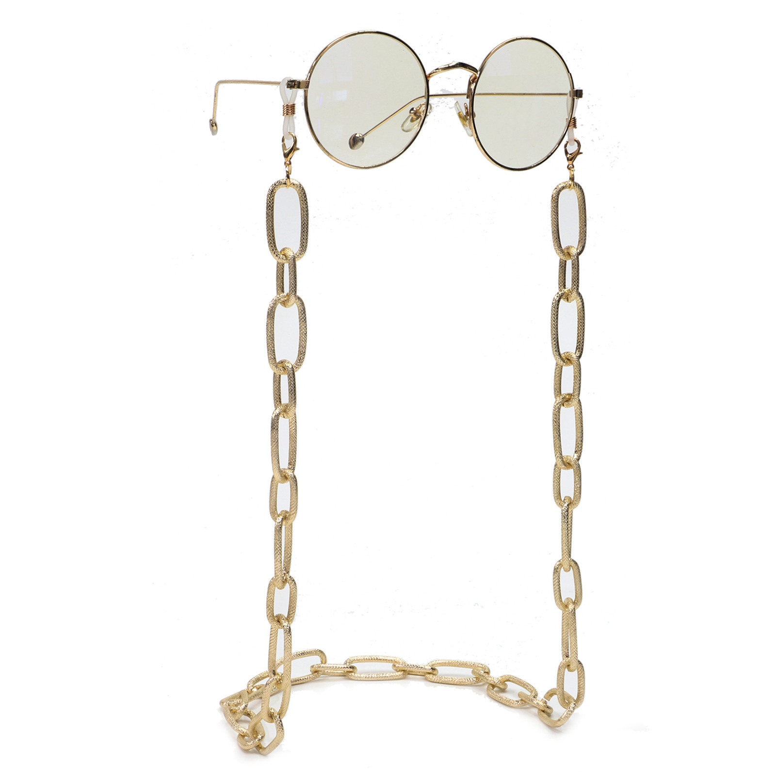 Fashionable And Simple Color Retention Gold Thick Aluminum Chain Glasses Rope Metal Glasses Chain Wholesale Nihaojewelry display picture 2