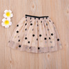 Suit children’s skirt black T-shirt + striped skirt girl’s skirt suit