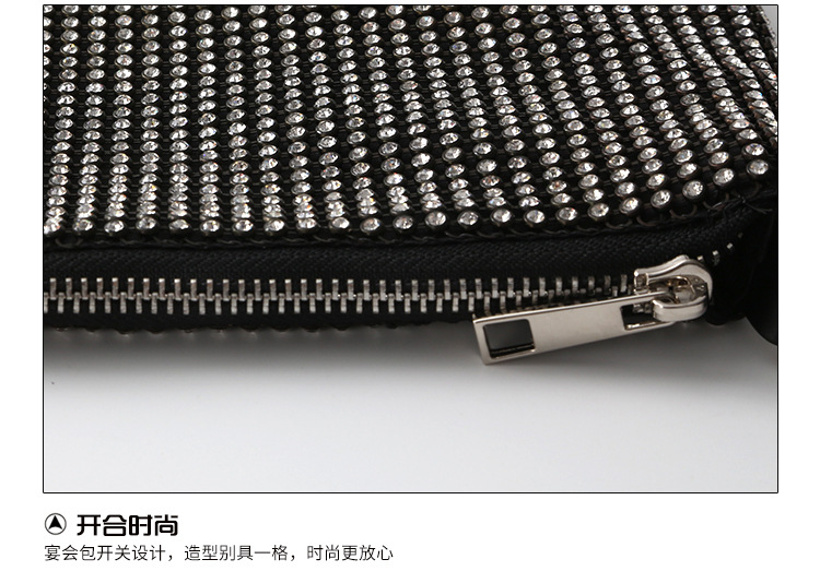 New Handmade Rhinestone Crescent Bag Evening Bag Single-shoulder Messenger Wholesale display picture 7