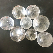 天然白色透明水晶球矿物标本雕刻打磨居家摆件原石抛光水晶球