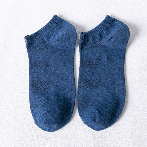 Men's Short Socks Summer Thin Breathable Cotton Socks Anti-Odor Absorbent Low Top Boat Socks Summer White Sports Socks