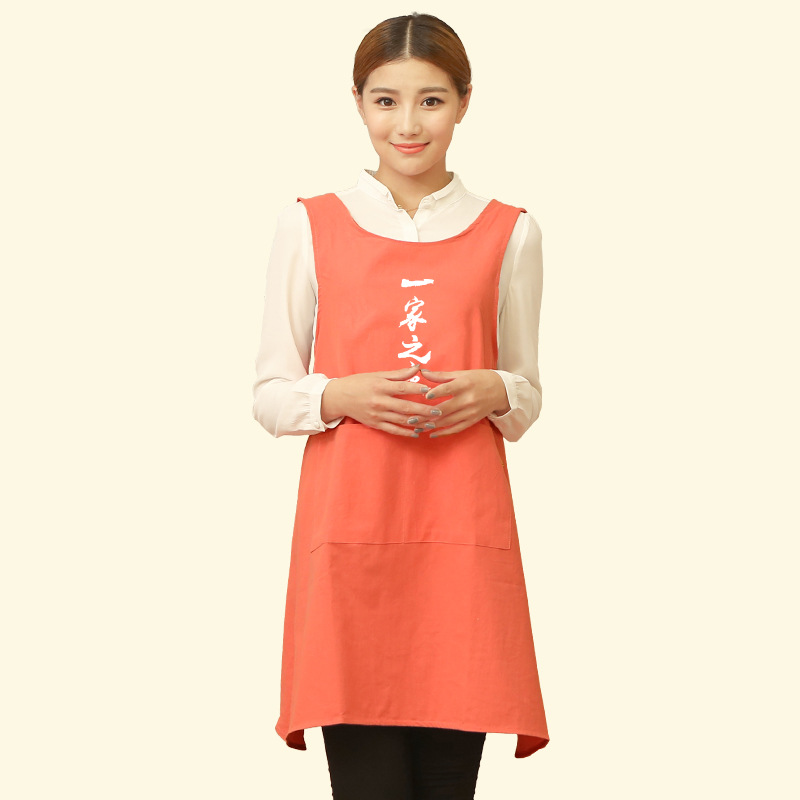 Delantal de cocina en casa lindo japonés anti-incrustante logotipo personalizado overoles de las mujeres de estilo coreano de moda de la cintura de los hombres de impresión