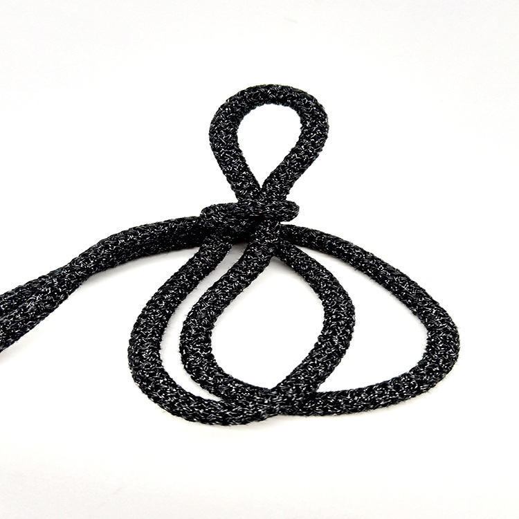 厂家直销银丝间色棉绳卫衣帽绳裤腰抽绳装饰绳鞋带绳服装辅料