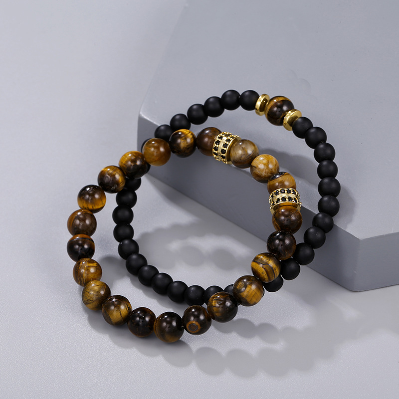 micro-inlaid spacer menu0027s fashion bracelet