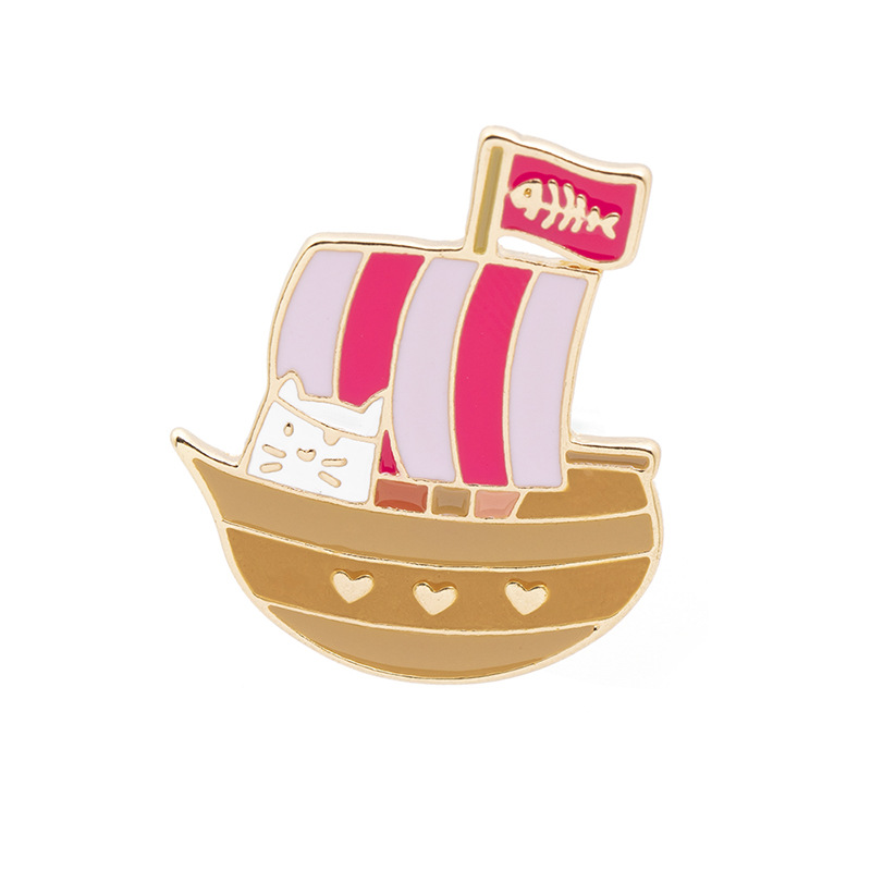 8g Weight No Inlaid Inlay Material Brooches Classification Anniversary, Business, Travel Occasion Alloy Material Cartoon Character Pattern Unisex Gender Stoving Varnish Design Fashion Style Fashion Pin Cartoon Character Alloy Stoving Varnish No Inlaid Unisex Brooches 9