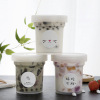 Burning fairy grass, net red ice cream yogurt pudding cup milk frozen mousse ice cream taro round dessert cup packaging box