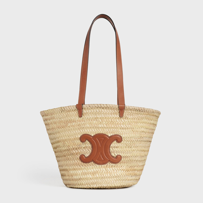 2025 Spring and Summer New Straw Bag Arc De Triomphe Woven Bag Women's Wine Coconut Fiber Bucket Bag Raffia Bag Rattan Bag