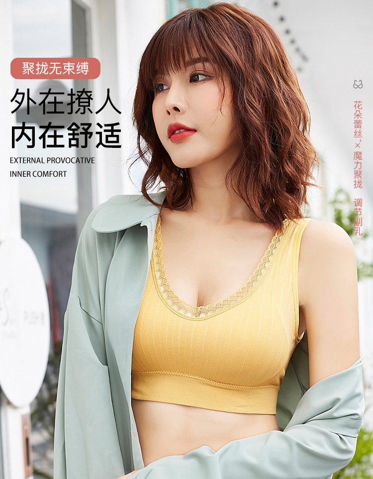 Fashion influencer's backless ammonia ice silk, beautiful back wrap around the chest, sexy wide shoulder straps, no straps, anti-glare yoga sportswear for women detail image 1