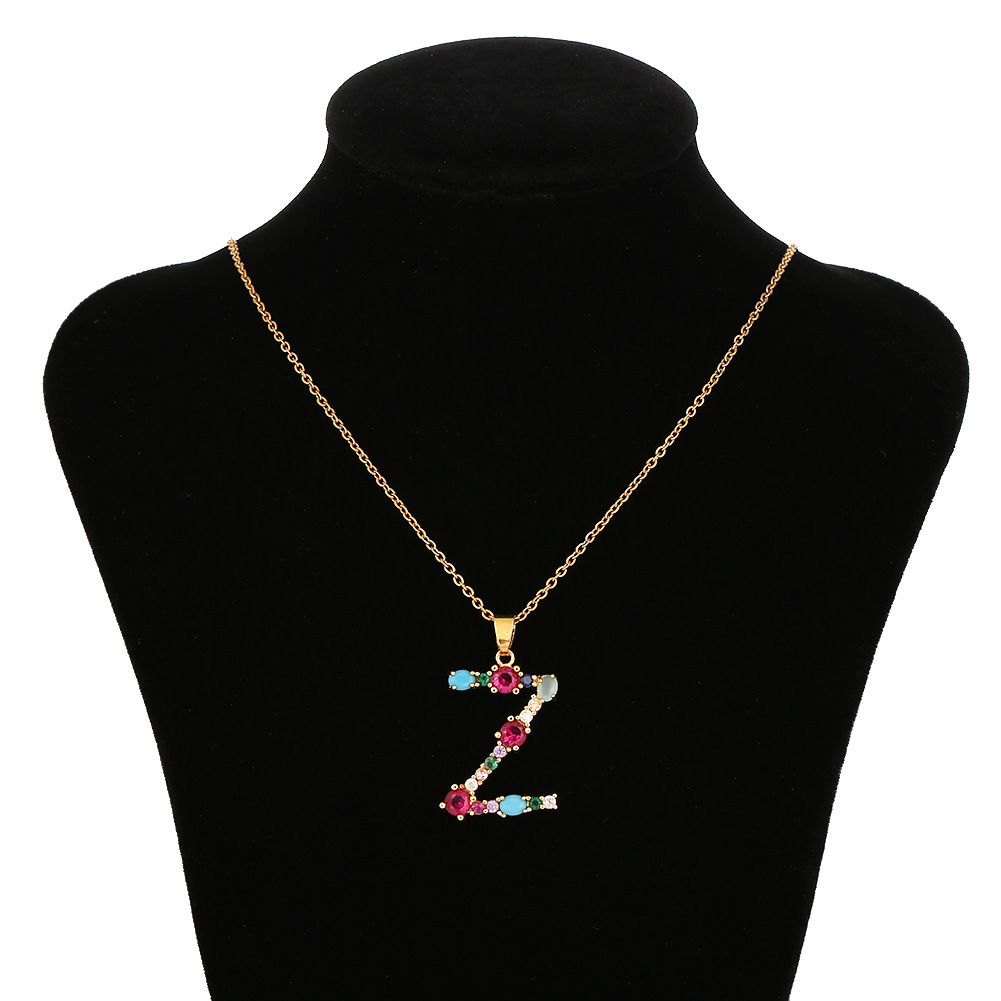 new fashion color zircon necklace