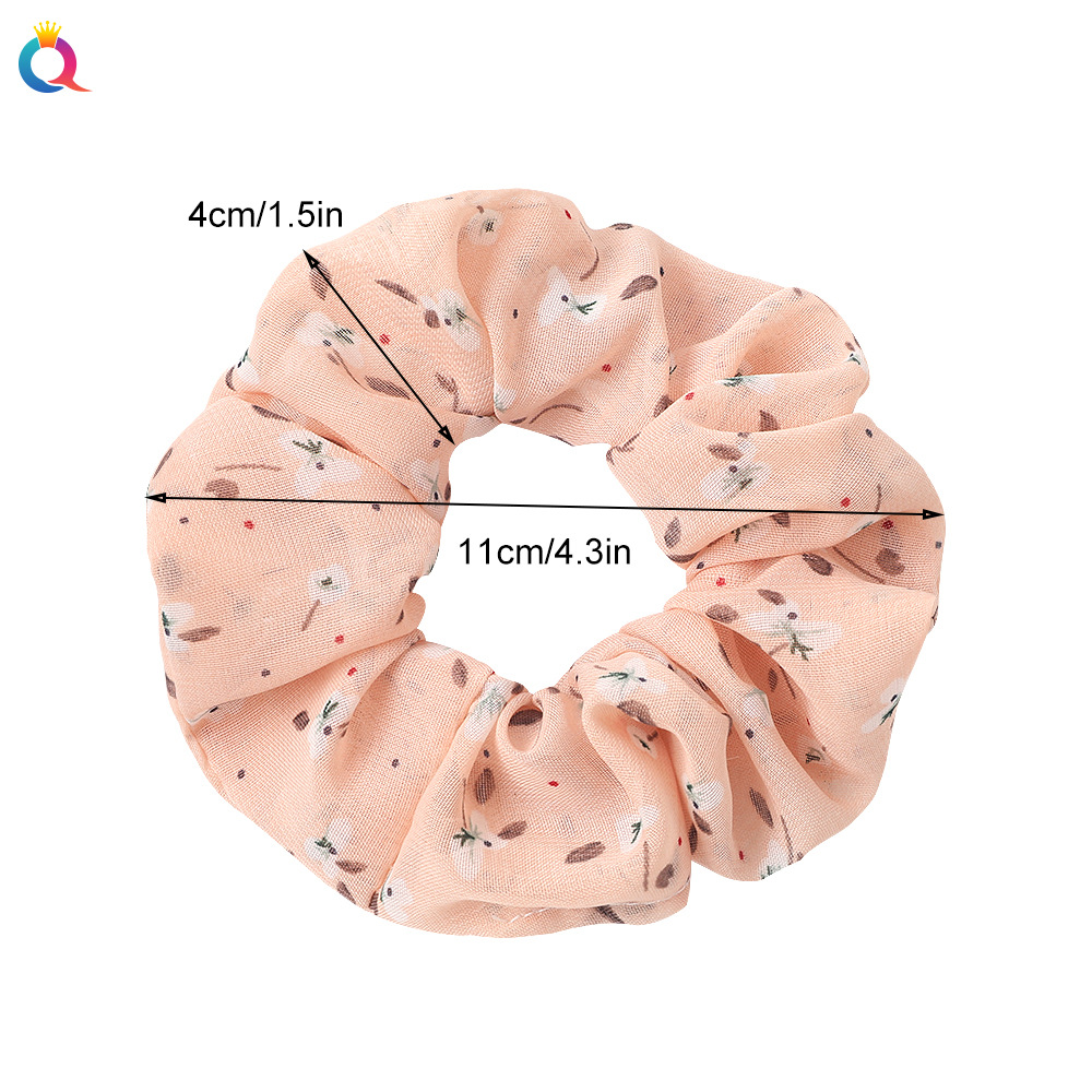 New Fashion Printed Chiffon Hair Ring Fabric Cheap Sweet Hair Ring Wholesale display picture 20